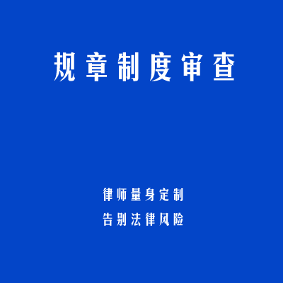 规章制度审查